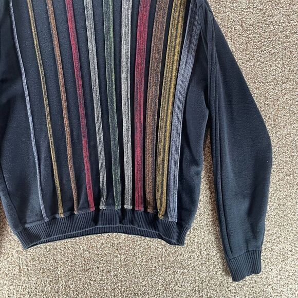 Vintage Tosani Sweater Mens Extra Large Multi Colored Pullover Long Sleeve Crew - Picture 3 of 9